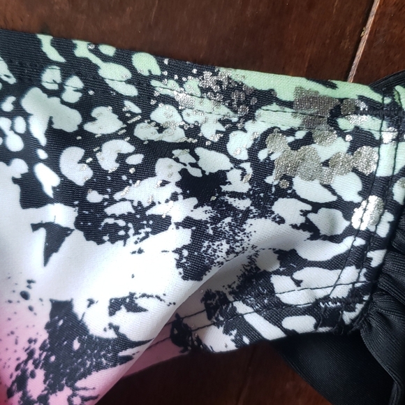 NWT Ruched Metallic Bikini Swimsuit Bottom sz S - Picture 7 of 10